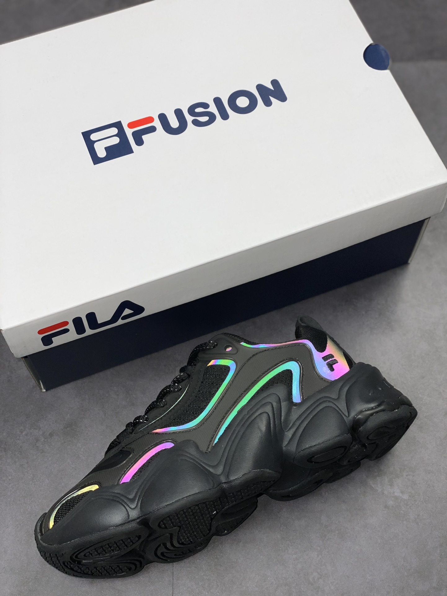 FILA FUSION tide brand daddy shoes thick bottom daddy shoes running shoes T12W311601FBK