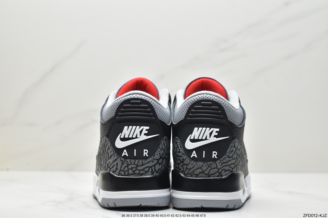 280 Air Jordan 3 Retro 全新批次 迈克尔·乔丹AJ3代中帮复古休闲运动文化篮球鞋854262-001