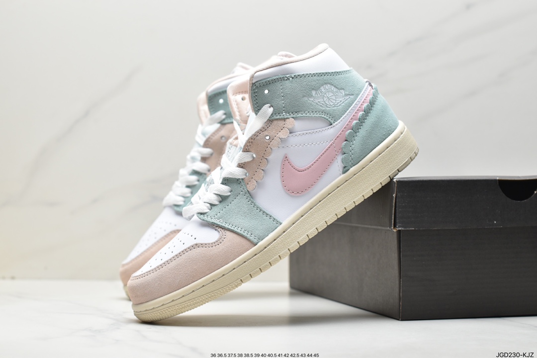 180 耐克Nike Air Jordan 1 Mid”Green Yellow”AJ1乔丹一代中帮经典复篮球鞋