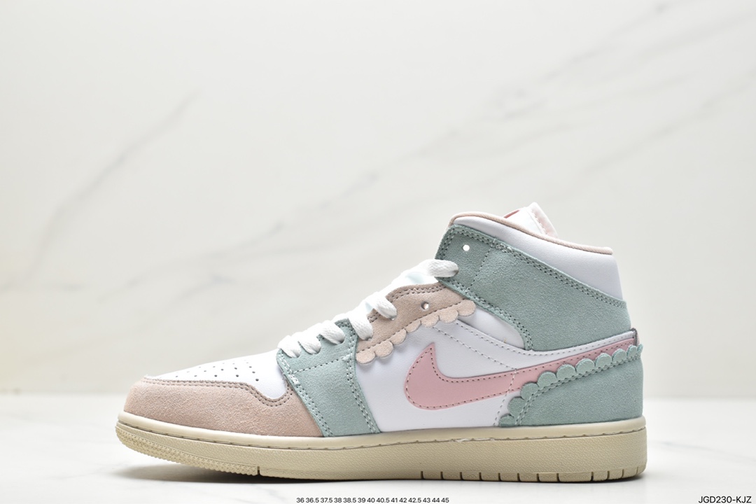 180 耐克Nike Air Jordan 1 Mid”Green Yellow”AJ1乔丹一代中帮经典复篮球鞋