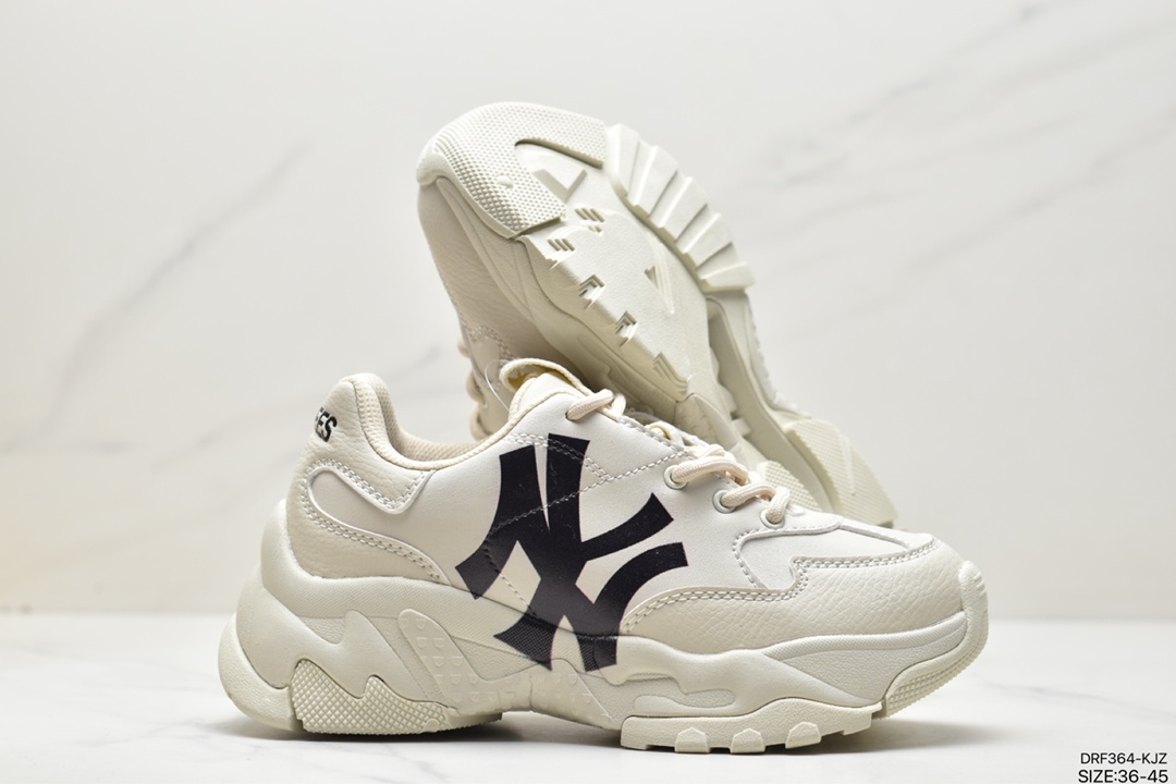 Korea limited sale NY American Rugby Yankees limited x MLB Big Ball Chunky Mesh thick-soled Daddy series low-cut mesh lightweight casual sports jogging shoes 3ASHC101N