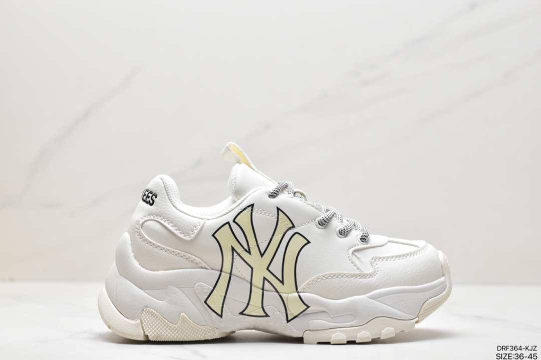 Korea limited sale NY American Rugby Yankees limited x MLB Big Ball Chunky Mesh thick-soled Daddy series low-cut mesh lightweight casual sports jogging shoes 3ASHC101N