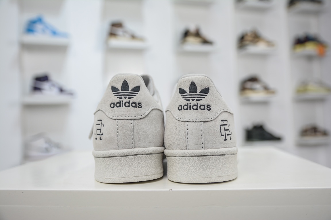 Defending champion Reigning Champ x Adidas Originals Superstar ”Beige/Black/Silver 3M” classic shell head GW5758