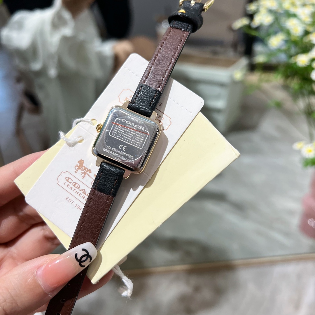 CASS Series Tea Rose Platter Watch with Gold-Plated Steel Shell and Stone Core. - 图片 8