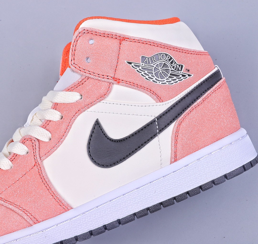 240 Air Jordan 1 Mid 水洗粉 当前市场最优版本 DV1336-800