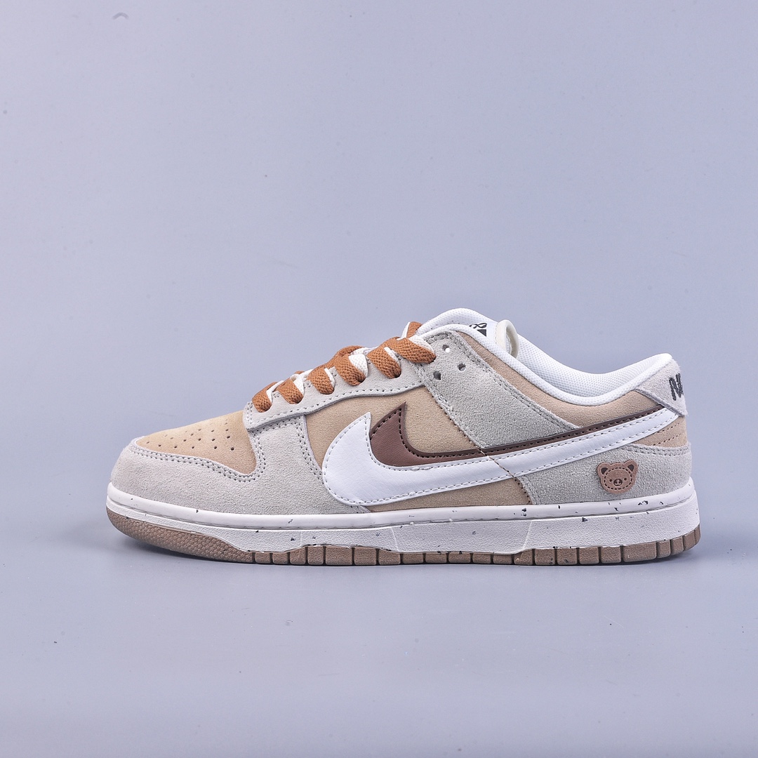 200 Nike SB Dunk Low SE 小熊饼干 棕白 双勾Swoosh 纯原大厂出品 DO9457-100