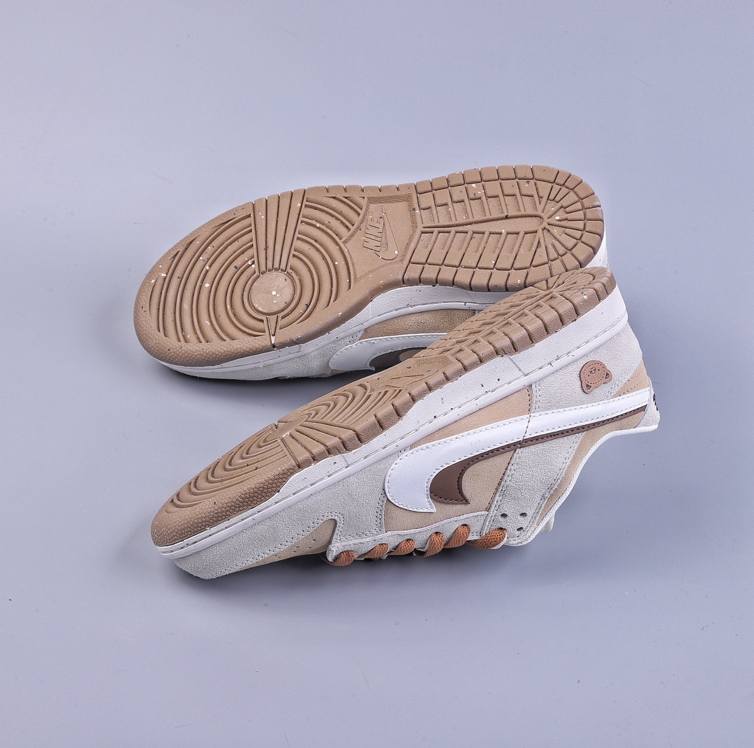 200 Nike SB Dunk Low SE 小熊饼干 棕白 双勾Swoosh 纯原大厂出品 DO9457-100
