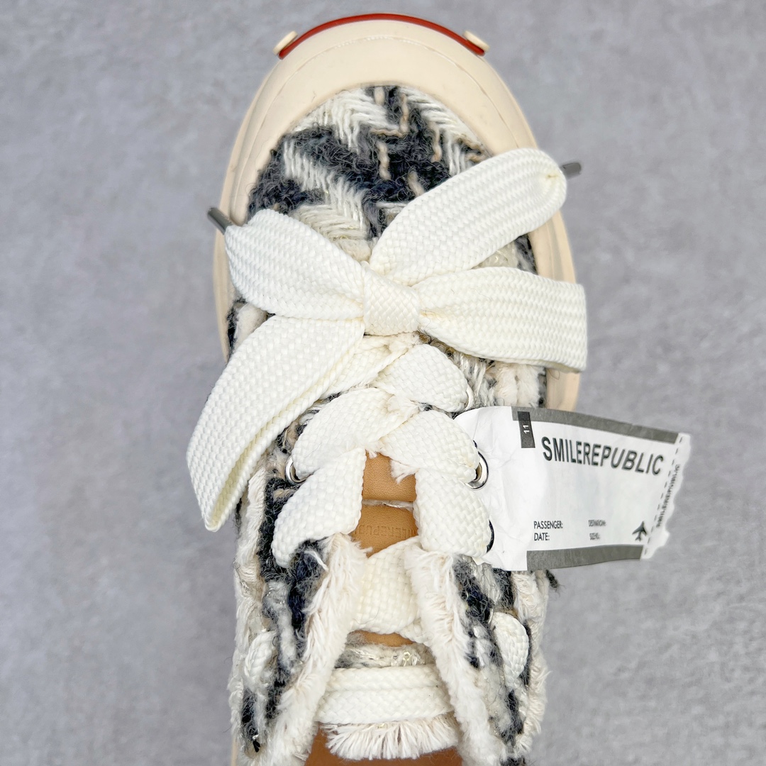 图片[4]-＃开春福利 SMILEREPUBLIC檀健次同款经典新款起司猫低帮开口笑厚底帆布鞋 新晋街头鞋履品牌SMILEREPUBLIC Canvas 系列 以 SMILE 为灵感来源 捕捉潮流 主打柔软的帆布设计 有裁切的羊毛流苏与独特编织技艺 超软水染牛皮内里 注塑成型鞋垫 4cm厘米外增高效果橡胶鞋底 尺码：35 36 37 38 39 40 41 42 43 44-选品中心
