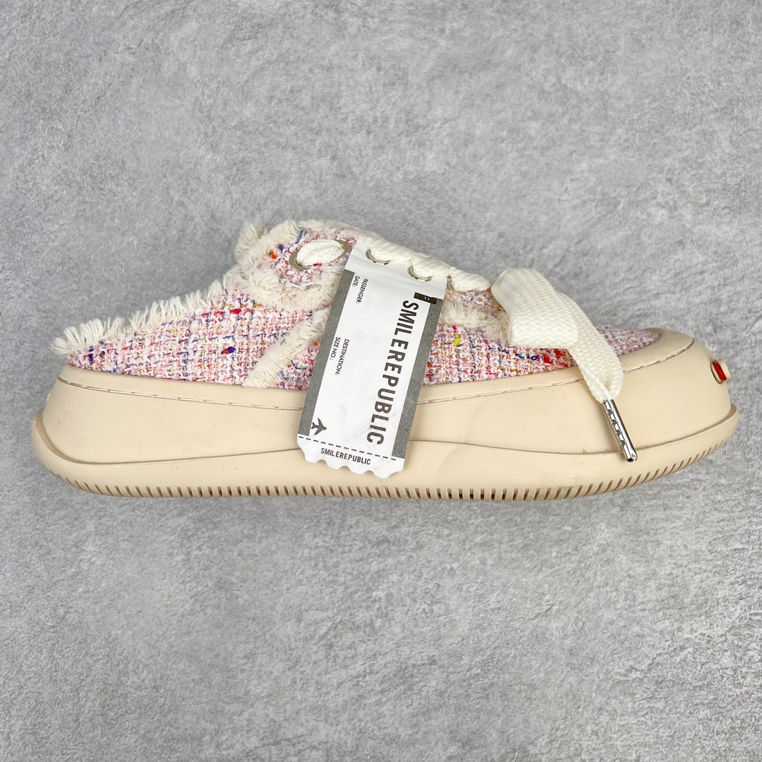 ＃开春福利 SMILEREPUBLIC檀健次同款经典新款起司猫低帮开口笑厚底帆布鞋 新晋街头鞋履品牌SMILEREPUBLIC Canvas 系列 以 SMILE 为灵感来源 捕捉潮流 主打柔软的帆布设计 有裁切的羊毛流苏与独特编织技艺 超软水染牛皮内里 注塑成型鞋垫 4cm厘米外增高效果橡胶鞋底 尺码：35 36 37 38 39 40 41 42 43 44-选品中心