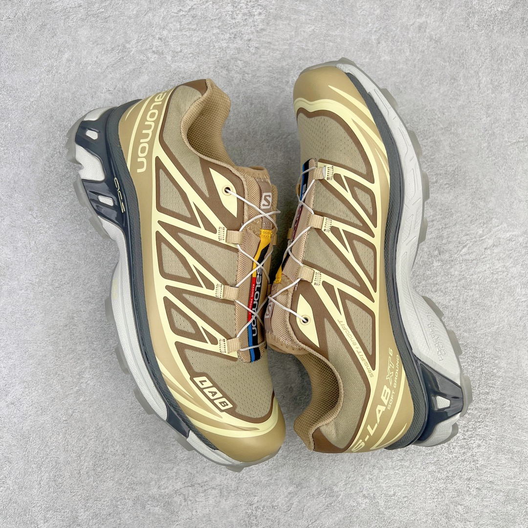 图片[3]-＃绿X/GX 纯原福利 Salomon XT-6 萨洛蒙复古潮流户外机能登山跑鞋 纯原外贸平台特供订单 耗时半年巨作 全套原纸板楦头开发 原厂特供网布配套加持 确保原汁原味 完美呈现版型 原档数据独家私模五层组合大底 男女鞋同步官方开发至46.5 原装Ortholite轻量化鞋垫 中底布带钢印编号 原厂TPU锁扣 进口港宝加持 后跟自然饱满 还原公司包裹性 鞋面以“锯齿”状的包裹系统呈现 在基色底之下加入了各种色点缀 将公司的最新技术和时尚前卫的造型融入耐用的长跑款式中 鞋面由 TPU 薄膜制成 并焊接在高耐磨网眼上 使其既时尚又坚固 由 ACS底盘支撑 可增强稳定性和支撑力 以及由橡胶凸耳 Contragrip外底覆盖的 EVA 缓冲中底 旨在应对崎岖的地形 鞋舌上的彩色Salomon 标签、Quicklace 系统以及鞋头、鞋舌和鞋跟上的附加品牌使细节更加完美 让穿着者可以轻松驾驭户外与通勤下的任何运动生活场景 无缝鞋身户外随意纵横 颜值与脚感兼备 出街通勤 绝对非常吸睛 你值得拥有 尺码：36 36.5 37.5 38 38.5 39 40 40.5 41 42 42.5 43 44 44.5 45 46 46.5 注意：偏小1码-选品中心