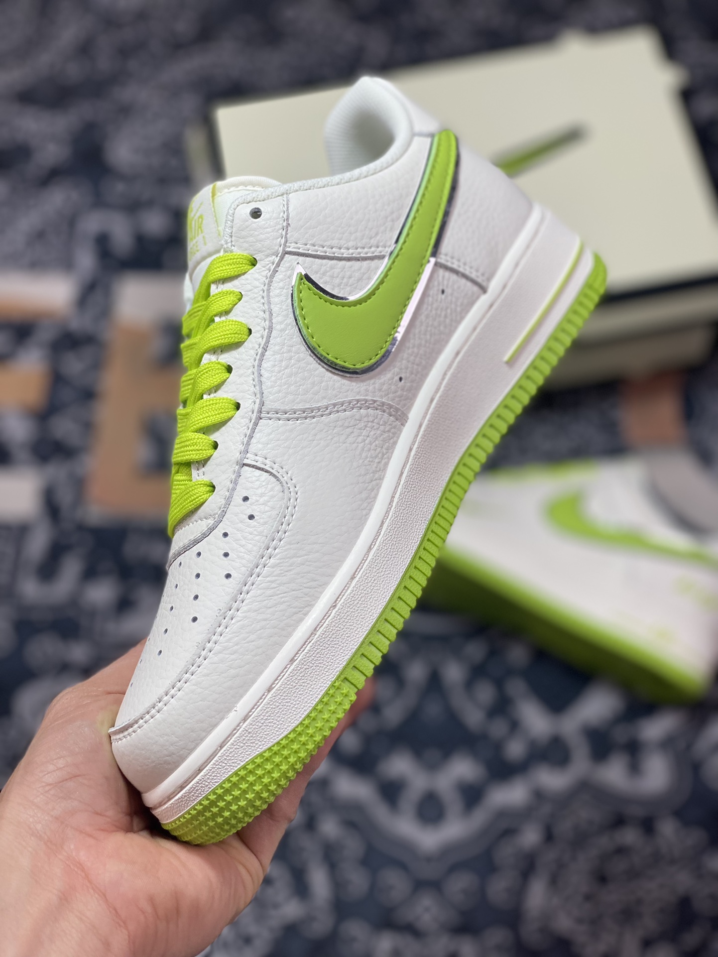 Nike Air Force 1'07 Low ”White/Apple Green/Silver” Air Force One Classic Low BM1996-088