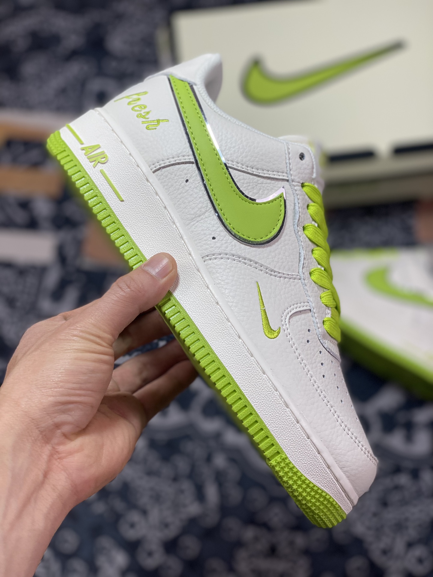 Nike Air Force 1'07 Low ”White/Apple Green/Silver” Air Force One Classic Low BM1996-088