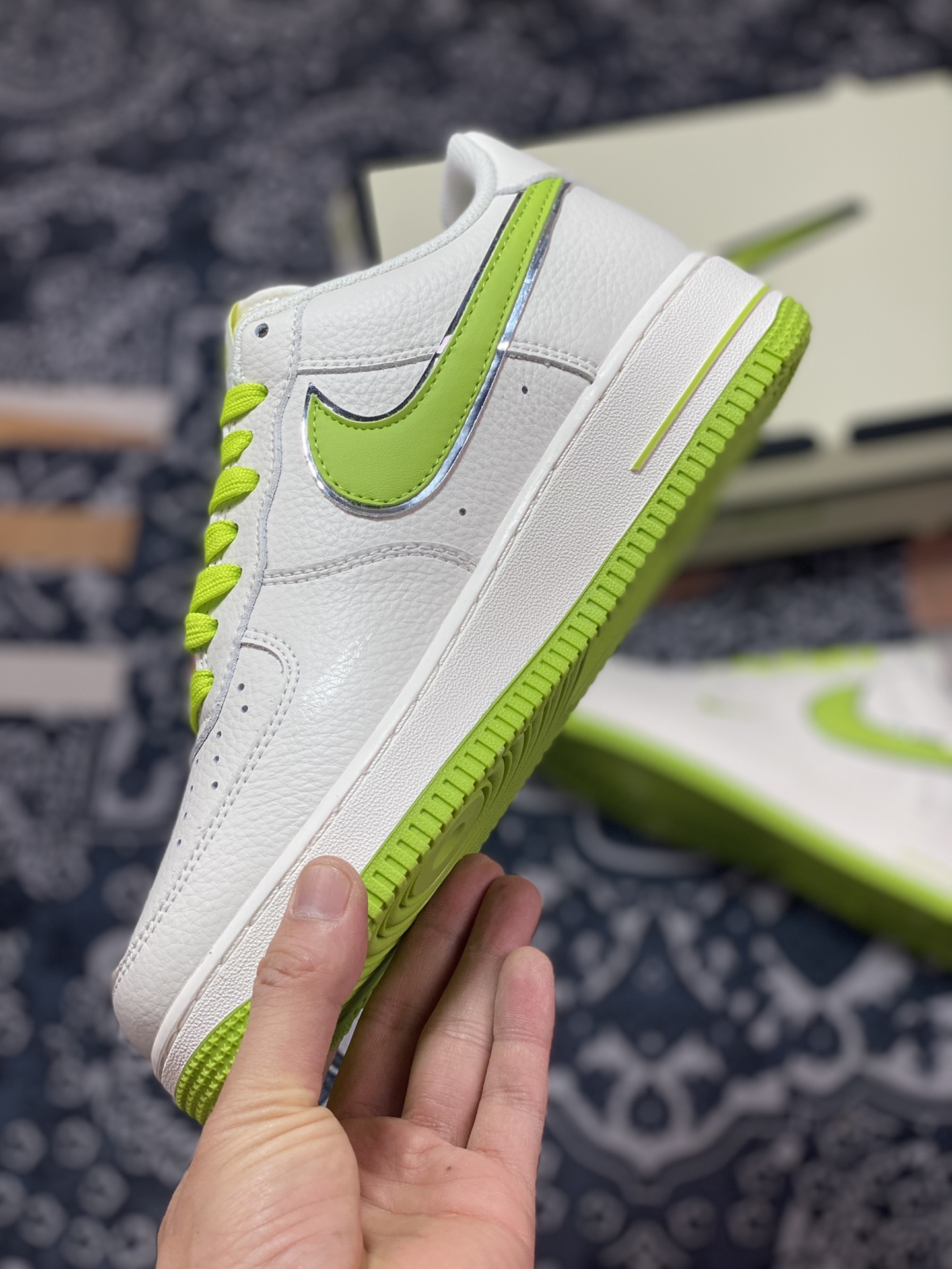 Nike Air Force 1'07 Low ”White/Apple Green/Silver” Air Force One Classic Low BM1996-088