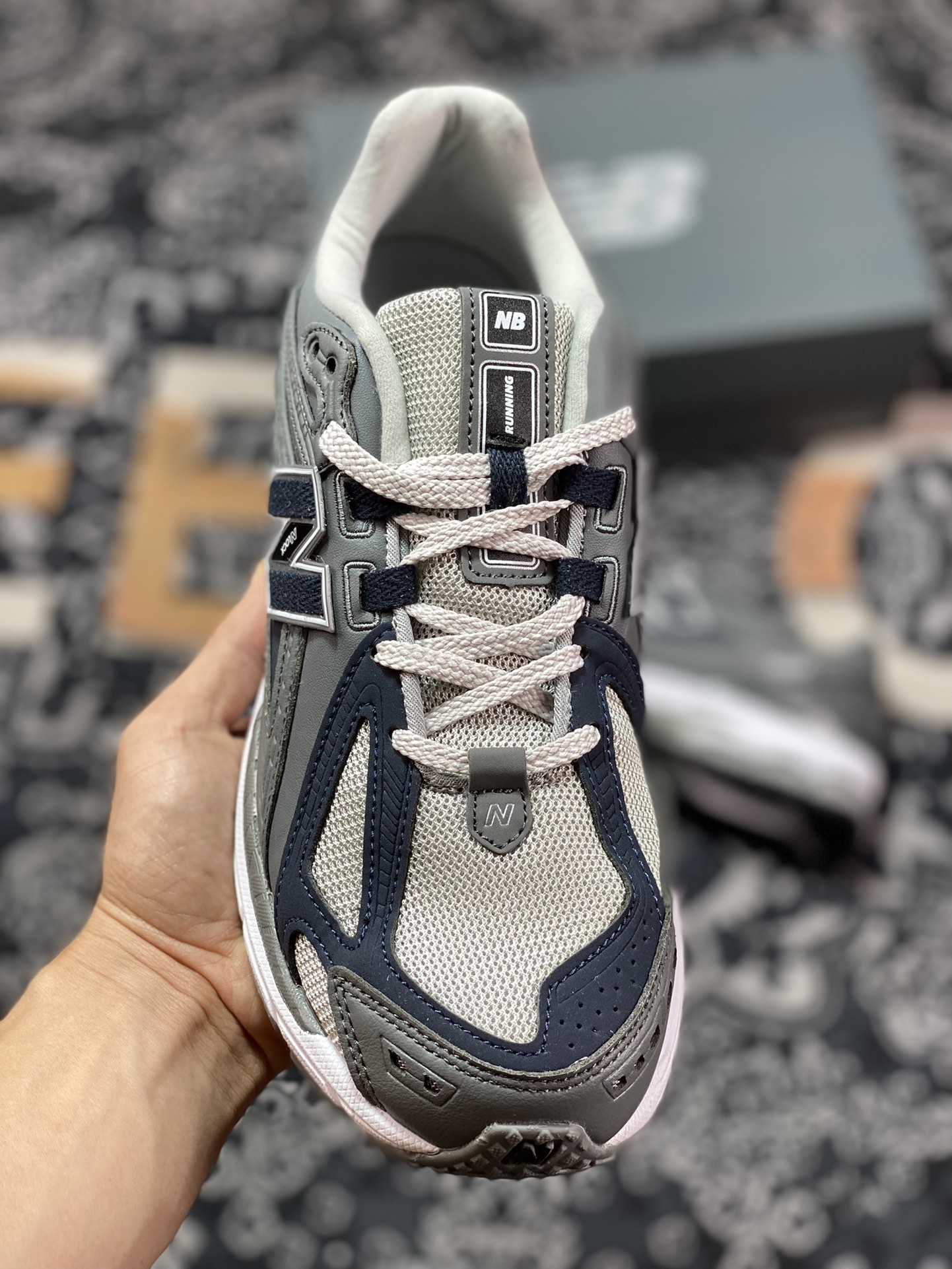 NBNew Balance M1906R Series Retro Dad Style Casual Sports Jogging Shoes ”Leather Cement Gray Dark Blue” M1906RC