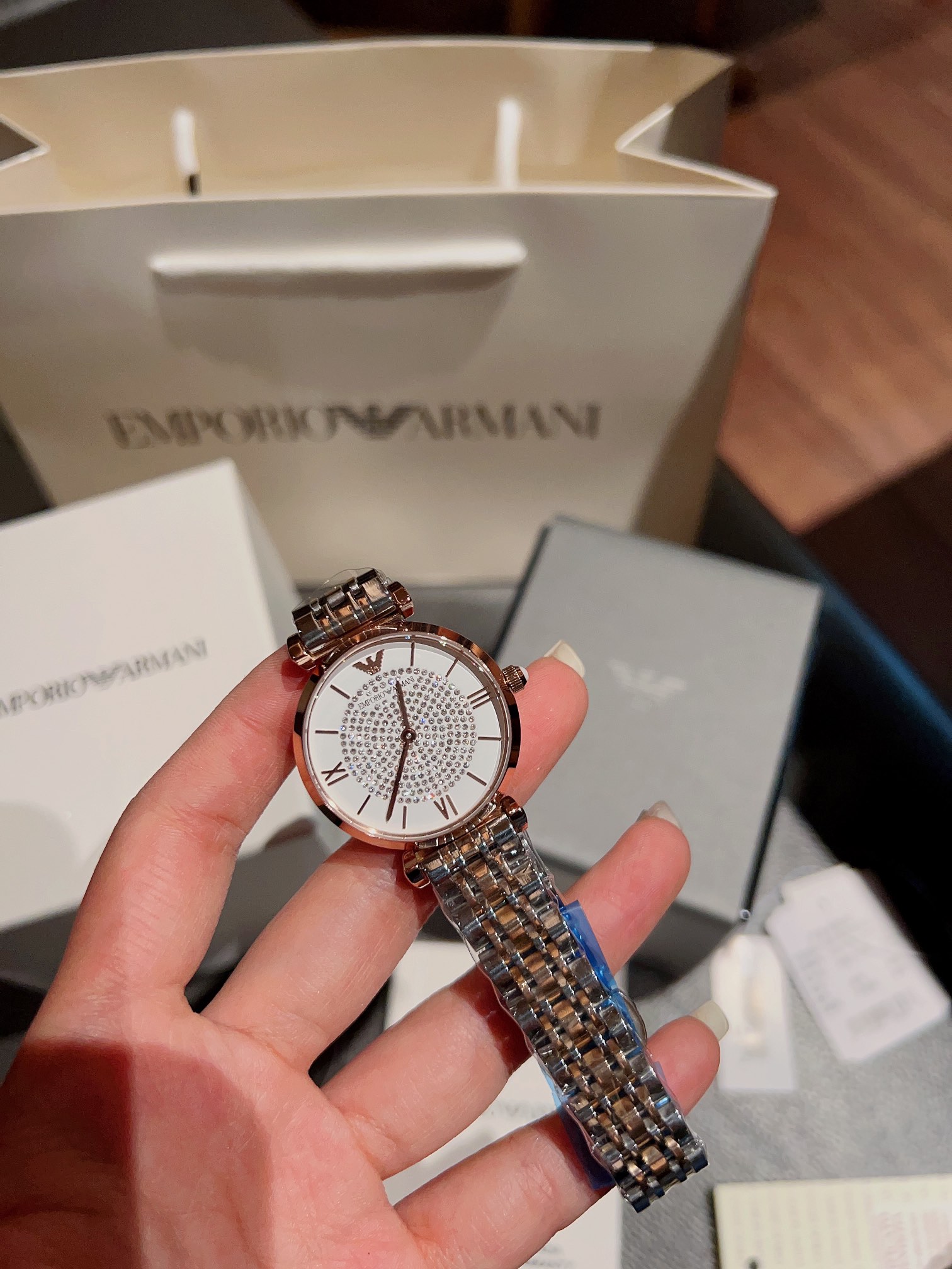 Stylish Zirconium Watch for Fashionable Women: High-Quality 32mm Steel with Super-Shiny Drill - 图片 2