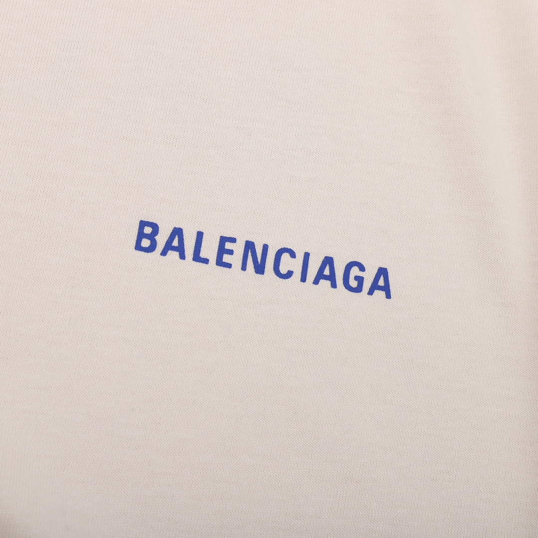 Balenciaga/巴黎世家 前后字母Logo印花圆领短袖