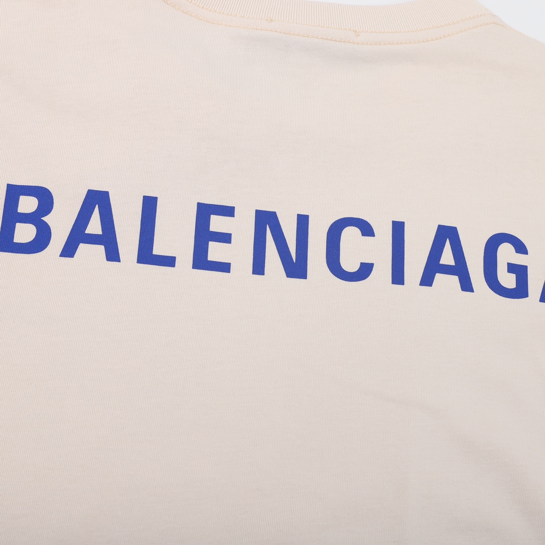 Balenciaga/巴黎世家 前后字母Logo印花圆领短袖