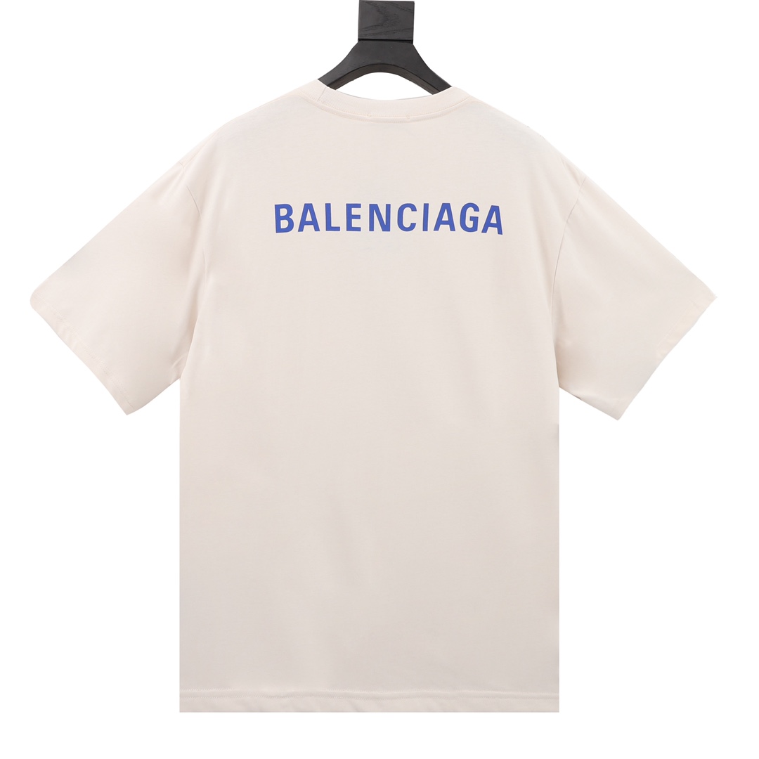 Balenciaga/巴黎世家 前后字母Logo印花圆领短袖