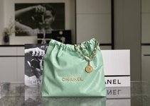 Chanel Crossbody & Shoulder Bags Green Light Vintage Gold Calfskin Cowhide
