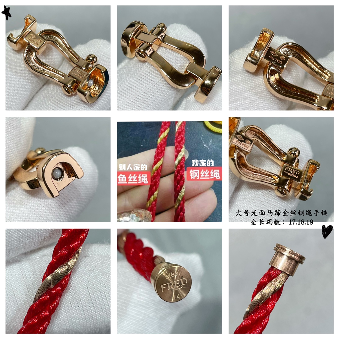 ⚠️此款不退不换不售后⚠️ V金材质   大号全长17.18.19💥新品发布❤️费雷德大号光面马蹄金丝钢