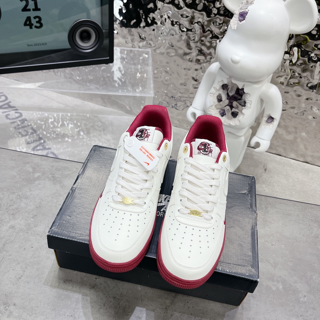 NO:469070,Air Force 40th Anniversary Edition Nike Air Force 1'07 Low Beige-white and red hook Original last original cardboard Create a pure Air Force version Built-in honeycomb air cushion #Original box accessories Original midsole steel stamp, pull-up perfect official simultaneous launch Size 36 36.5 37.5 38 38.5 39 40 40.5 41 42 42.5 43 44 44.5 45, casual shoes/sneakers, sneakers19860909空军40周年纪念版 耐克Air Force 1'07 Low 米白红小钩 原楦头原纸板 打造纯正空军版型 全掌内置蜂窝气垫 #原盒配件 原厂中底钢印、拉帮完美 官方同步上架 尺码36 36.5 37.5 38 38.5 39 40 40.5 41 42 42.5 43 44 44.5 45,休闲鞋/运动鞋,sneakers,Women's Shoes