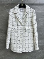 Chanel AAA+
 Clothing Coats & Jackets White Lattice Lace Silk Spring/Summer Collection SML535880