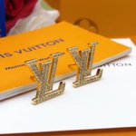 Louis Vuitton Jewelry Earring Gold Rose Silver Yellow Set With Diamonds Brass