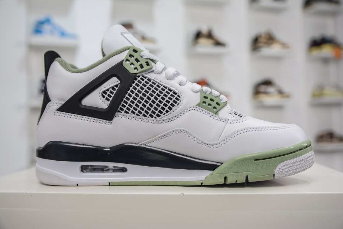 280 外贸特供版Air Jordan AJ4 Retro 海沫绿 鼠尾草AQ9129-103