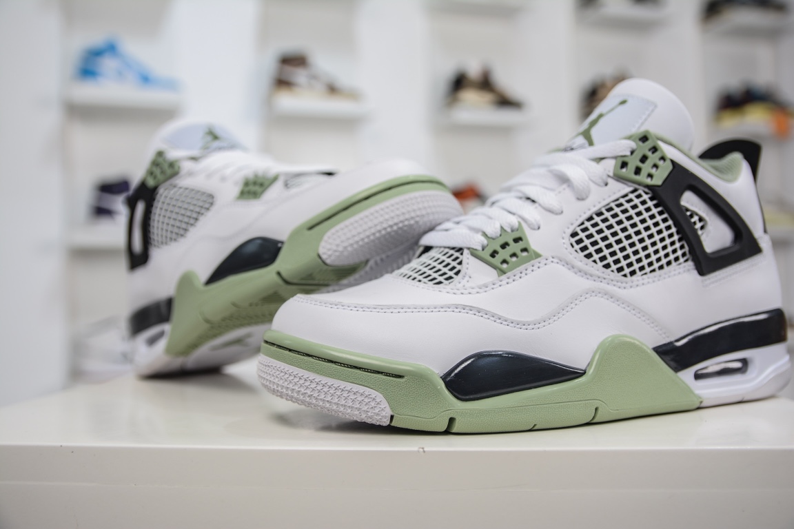 280 外贸特供版Air Jordan AJ4 Retro 海沫绿 鼠尾草AQ9129-103