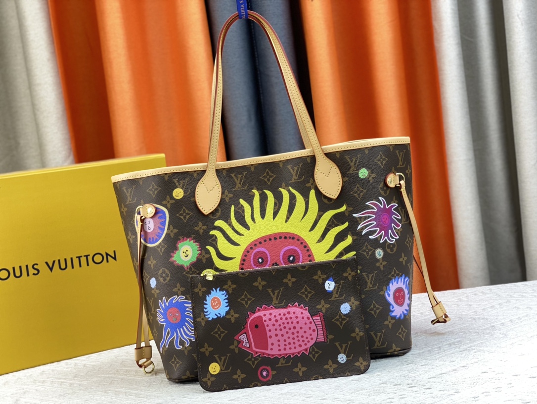 P310 升级原版 M40995 涂鸦 太阳花 NEVERFULL 中号手袋