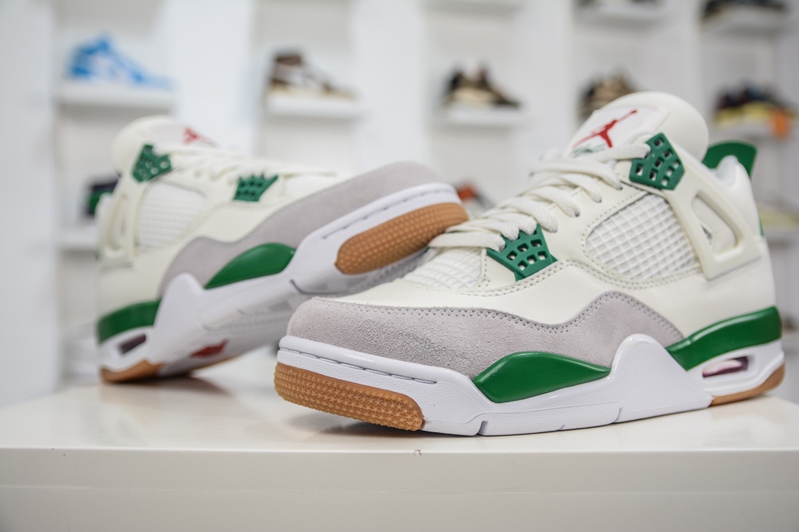 280 外贸特供版Air Jordan AJ4 Retro 绿松石 白绿 DR5415