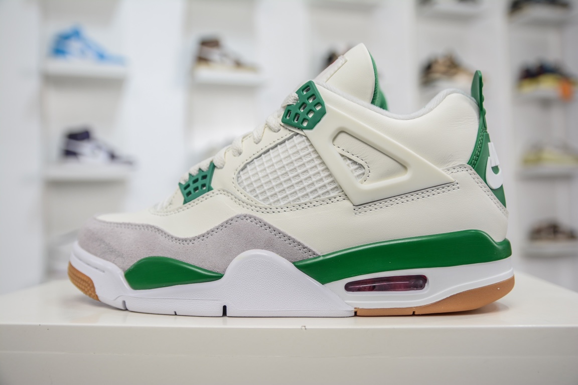 280 外贸特供版Air Jordan AJ4 Retro 绿松石 白绿 DR5415