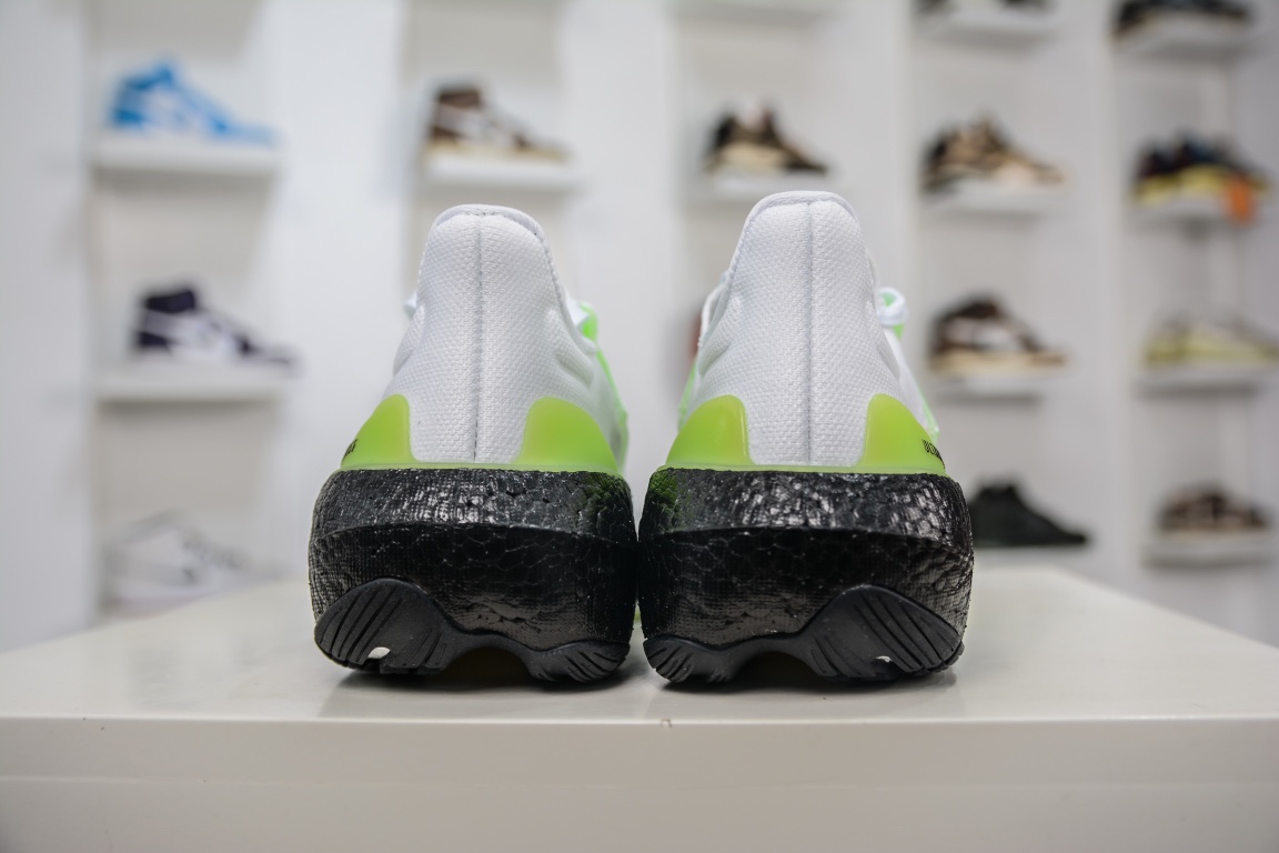 Adidas UltraBoost Light White Black Green Counters Simultaneously Available HQ6349