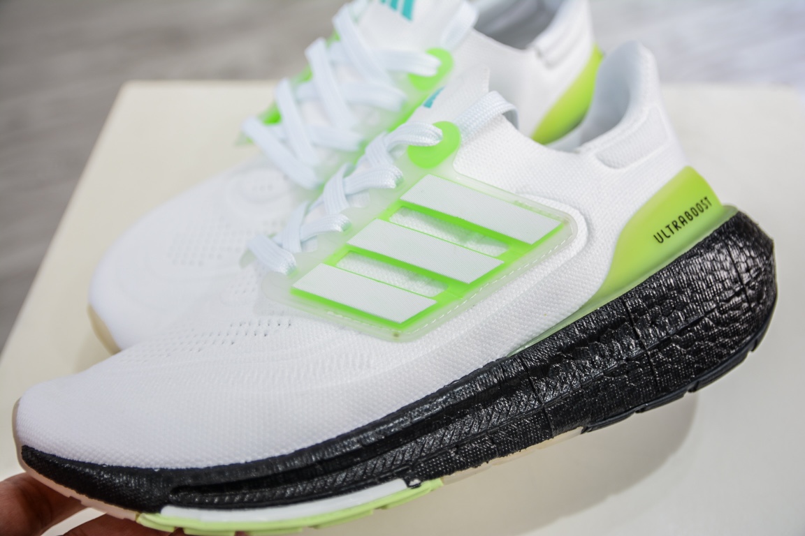 Adidas UltraBoost Light White Black Green Counters Simultaneously Available HQ6349