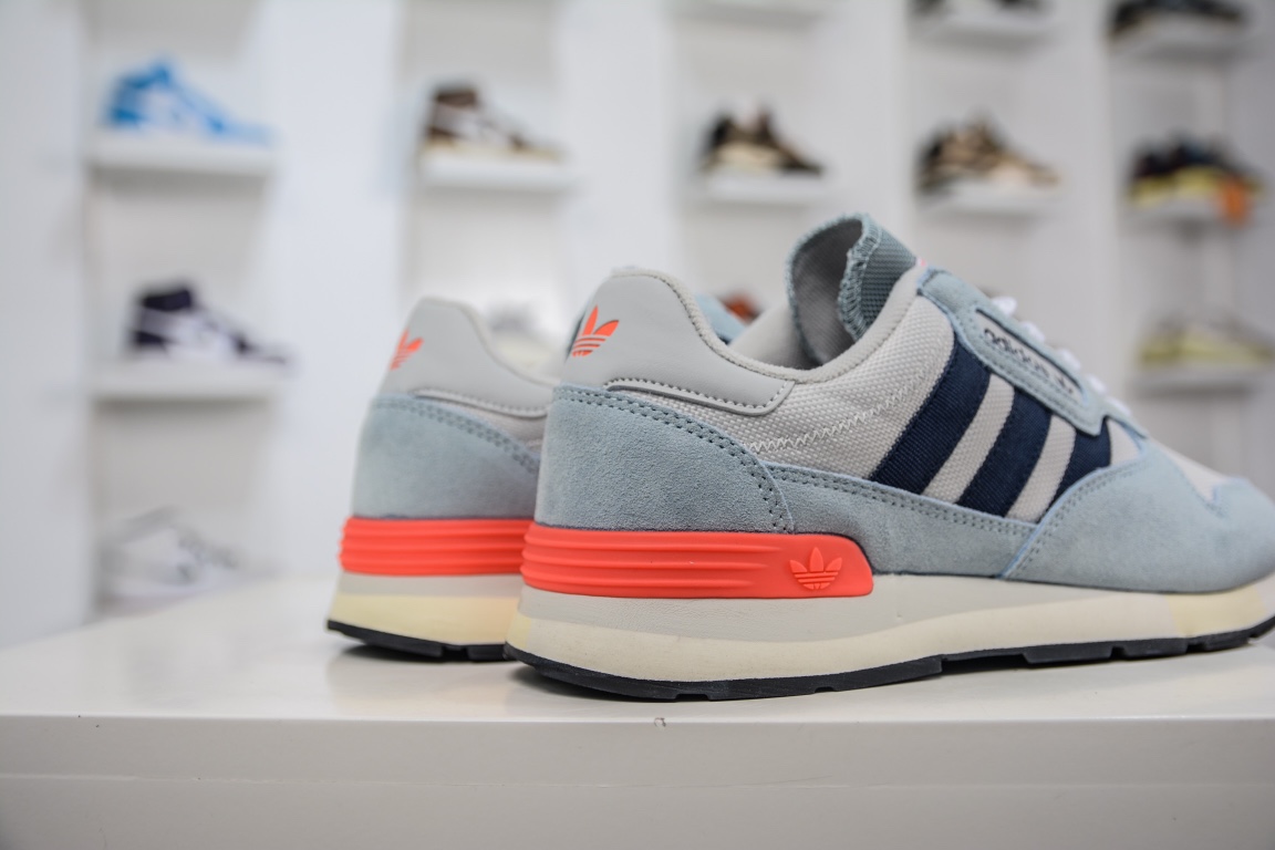 Adidas Originals Treziod 2 Low Treziod 2nd generation series low top retro casual sports jogging shoes ”haze light blue gray dark blue orange red” GY0046