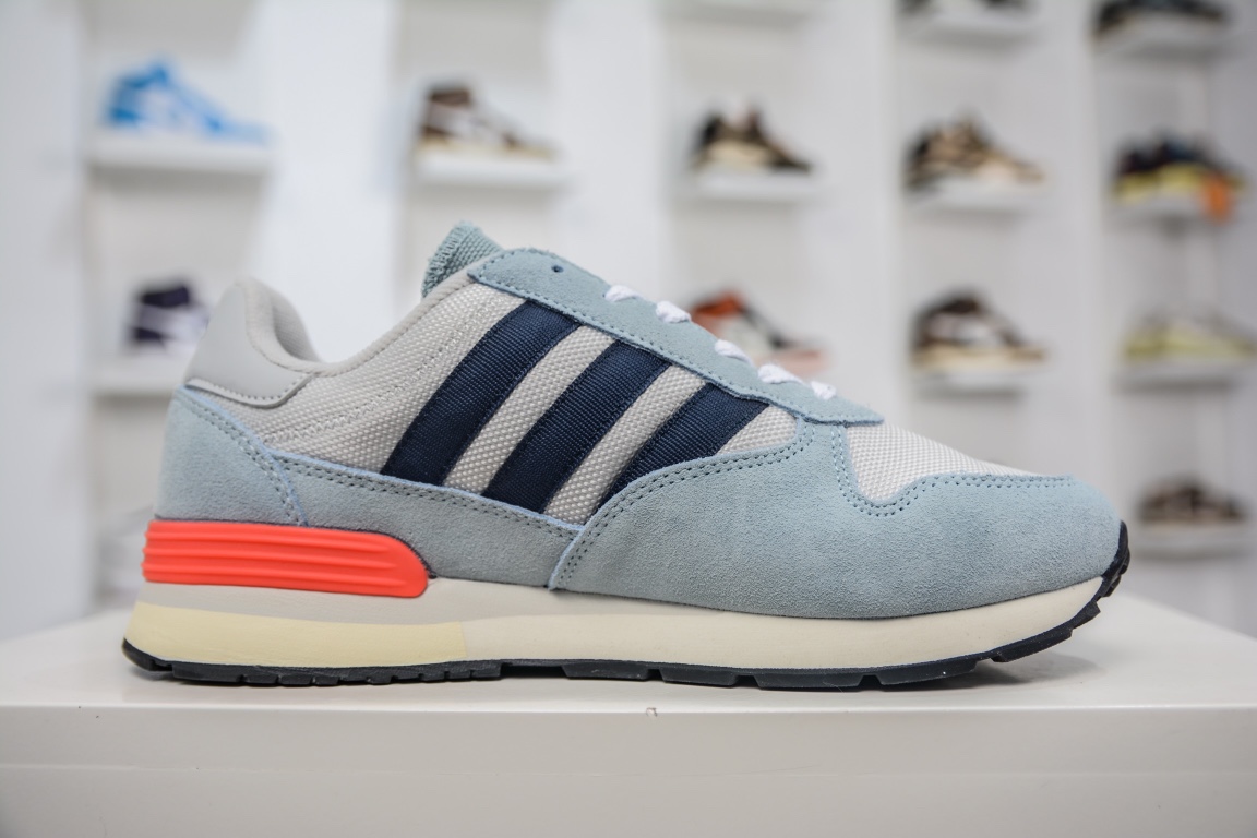 Adidas Originals Treziod 2 Low Treziod 2nd generation series low top retro casual sports jogging shoes ”haze light blue gray dark blue orange red” GY0046