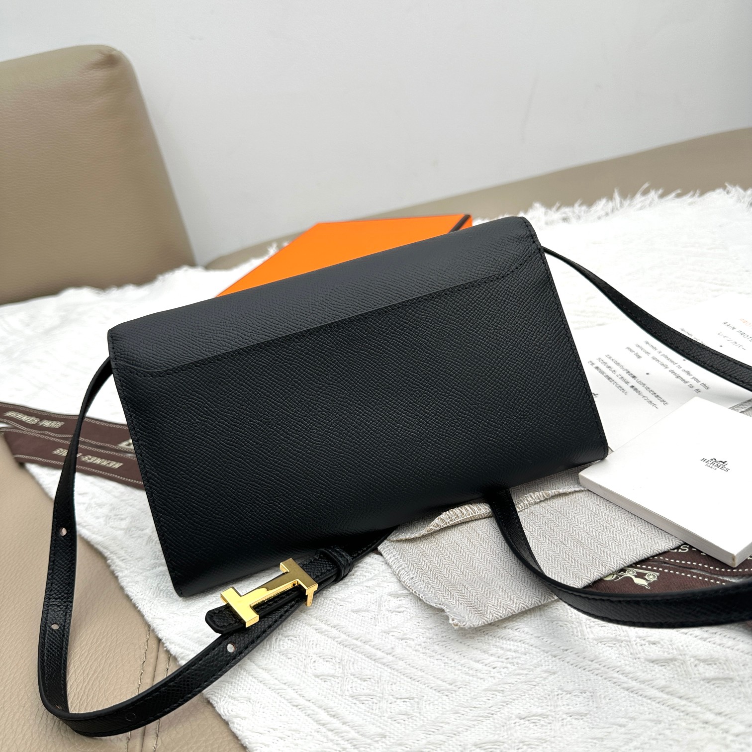 Hermes Constance 原单 手掌纹金扣