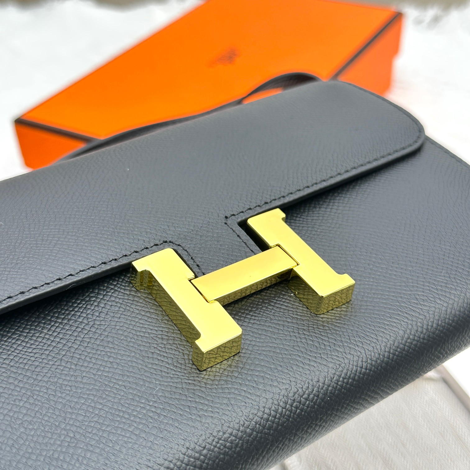 Hermes Constance 原单 手掌纹金扣