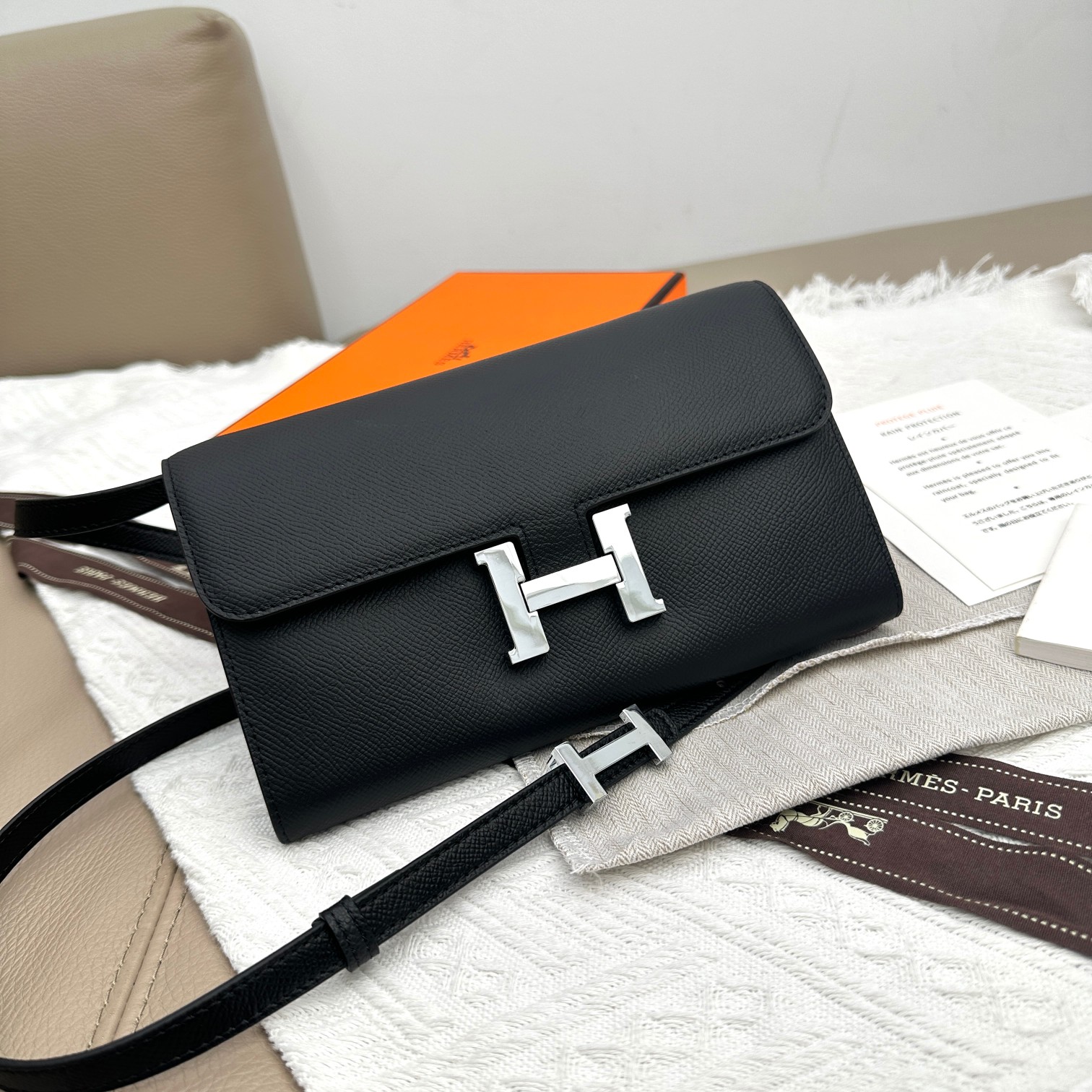 Hermes Constance 原单 手掌纹銀扣 ショルダーバッグ