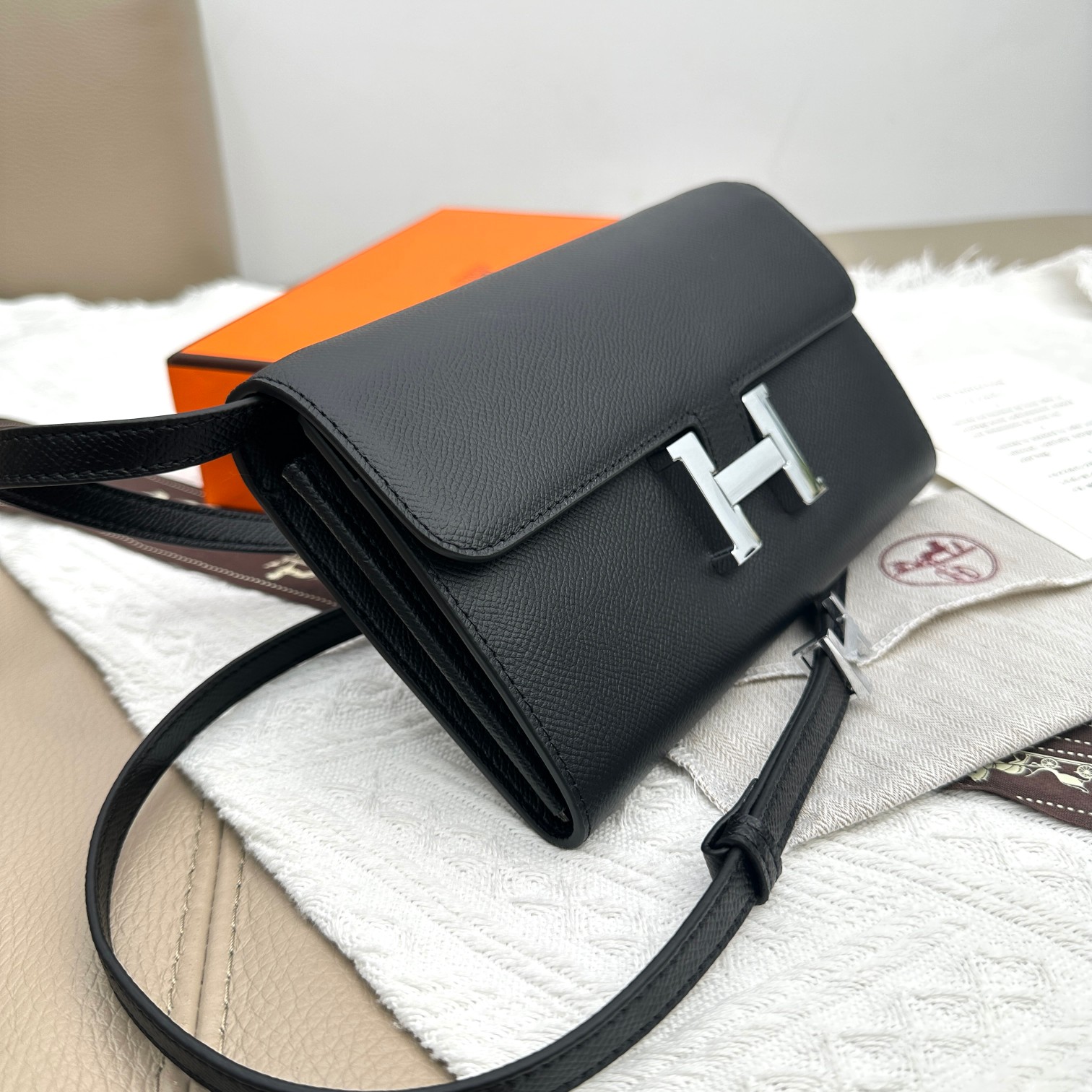 Hermes Constance 原单 手掌纹銀扣 ショルダーバッグ
