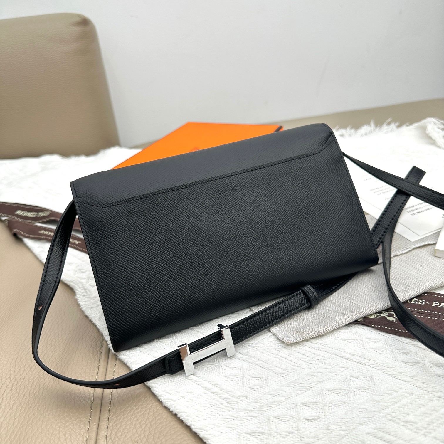 Hermes Constance 原单 手掌纹銀扣 ショルダーバッグ