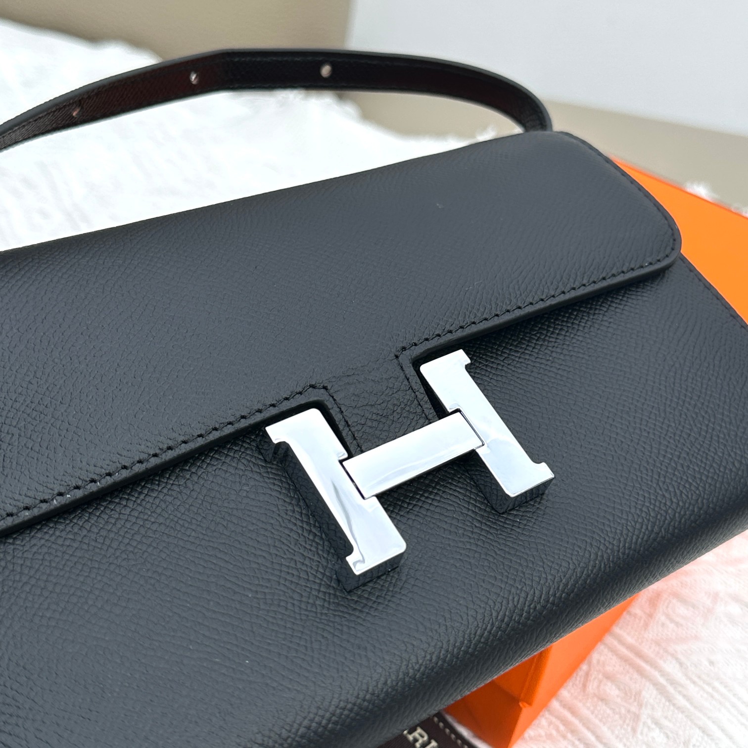 Hermes Constance 原单 手掌纹銀扣 ショルダーバッグ