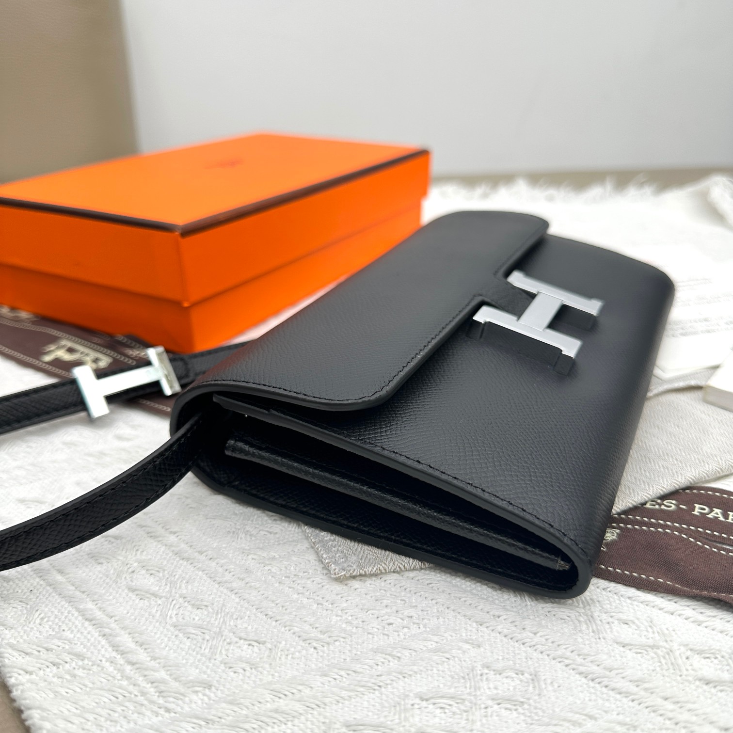 Hermes Constance 原单 手掌纹銀扣 ショルダーバッグ