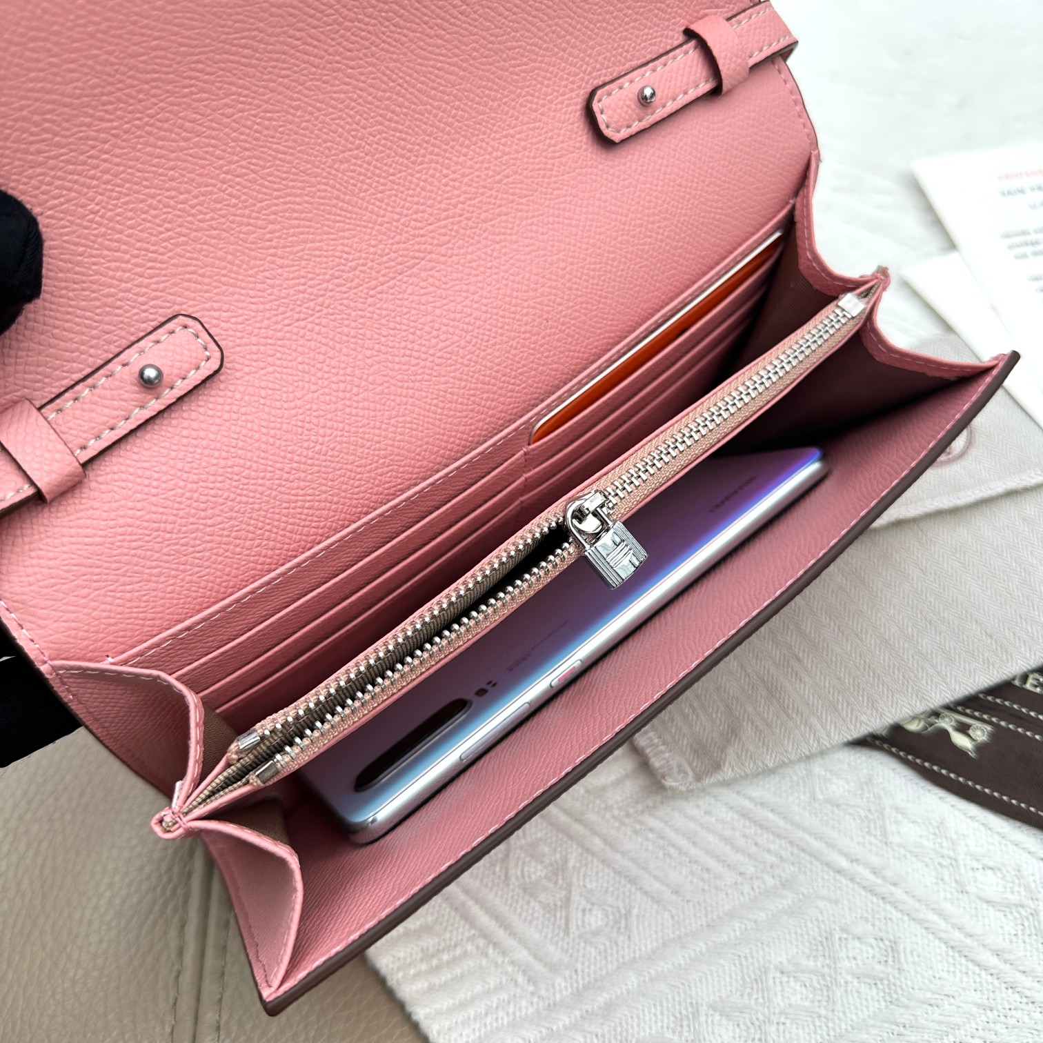 Hermes Constance Inspired Crossbody Bag - Pink Leather with Silver Hardware 9 a1681373189500 6704