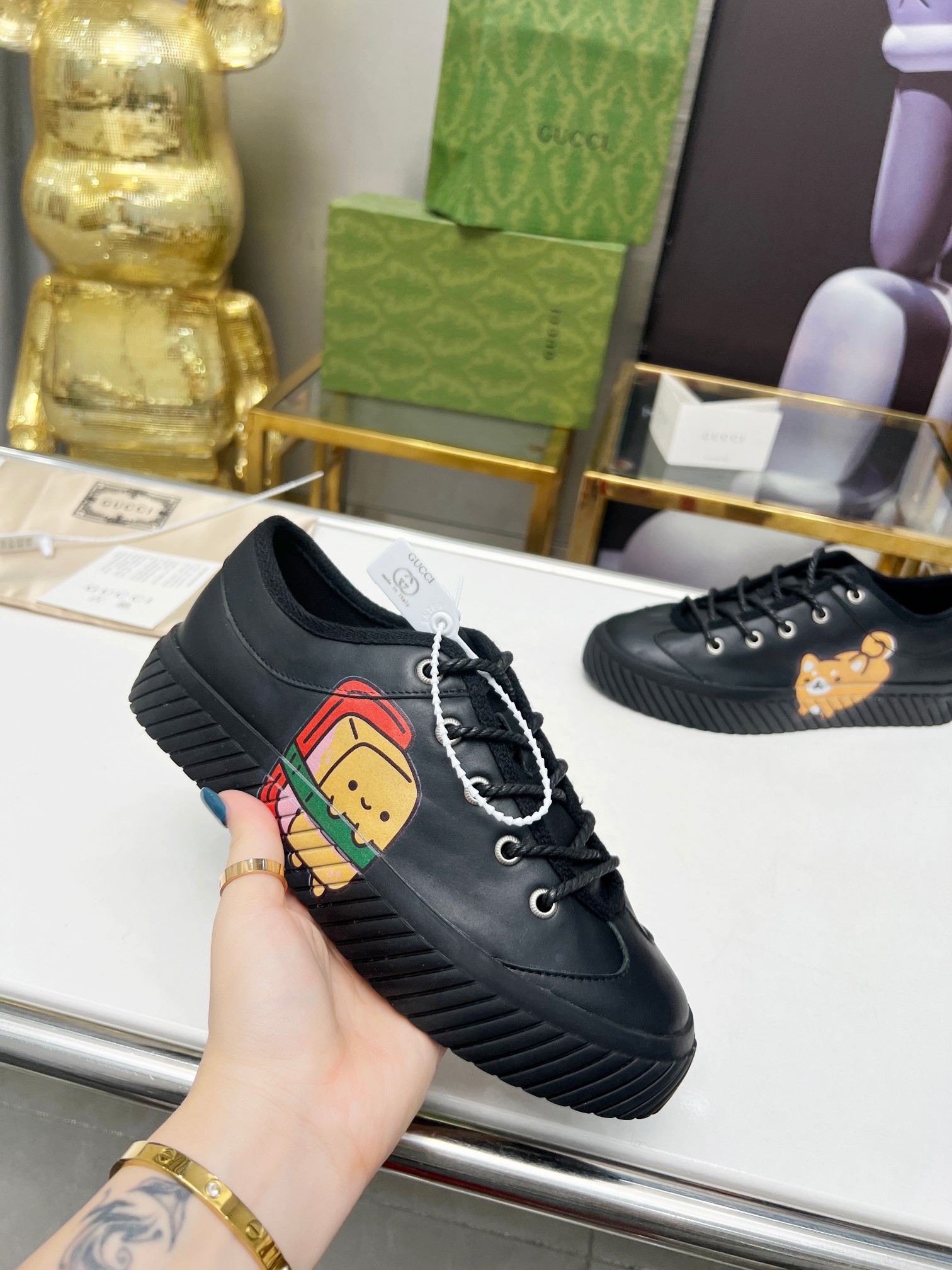 , print ➕302023Gucci low-profile casual sneakers, top version! Oil edge craftsmanship ➕1:1 reproduct