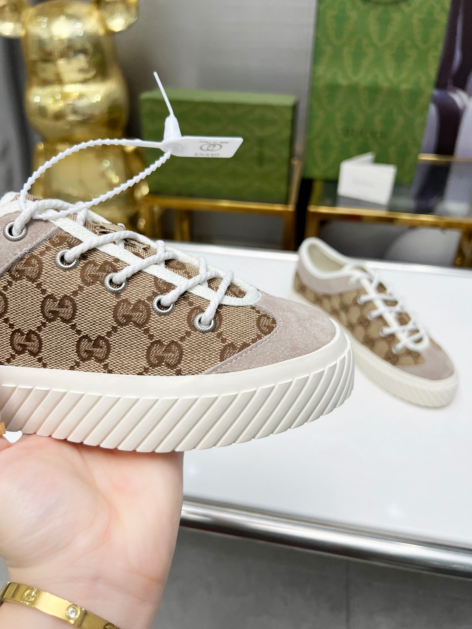 , print ➕302023Gucci low-profile casual sneakers, top version! Oil edge craftsmanship ➕1:1 reproduct