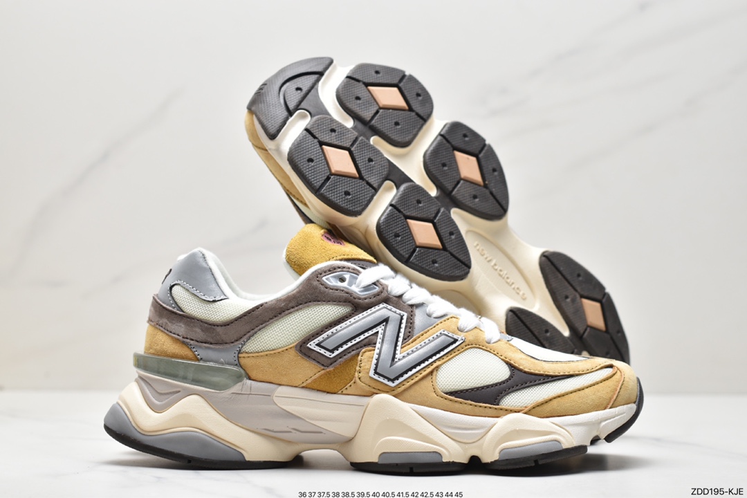 Concepts x NBNew Balance 9060 ”Workwear” series retro all-match old fashion casual sports running shoes ”wheat yellow brown Mocha” U9060WOR