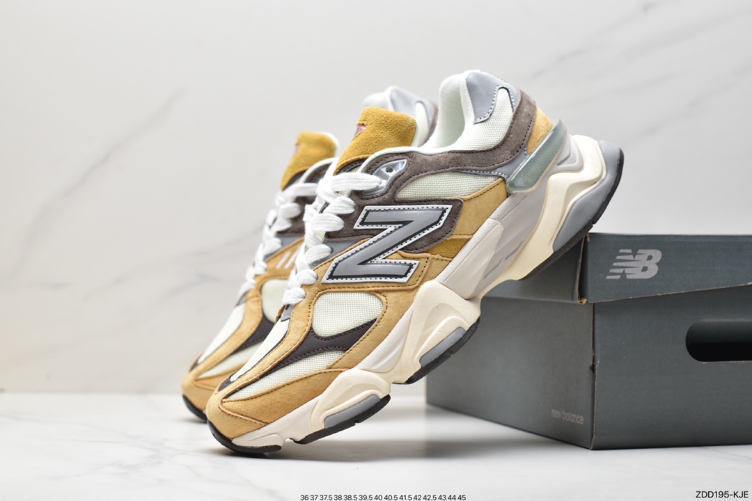 Concepts x NBNew Balance 9060 ”Workwear” series retro all-match old fashion casual sports running shoes ”wheat yellow brown Mocha” U9060WOR