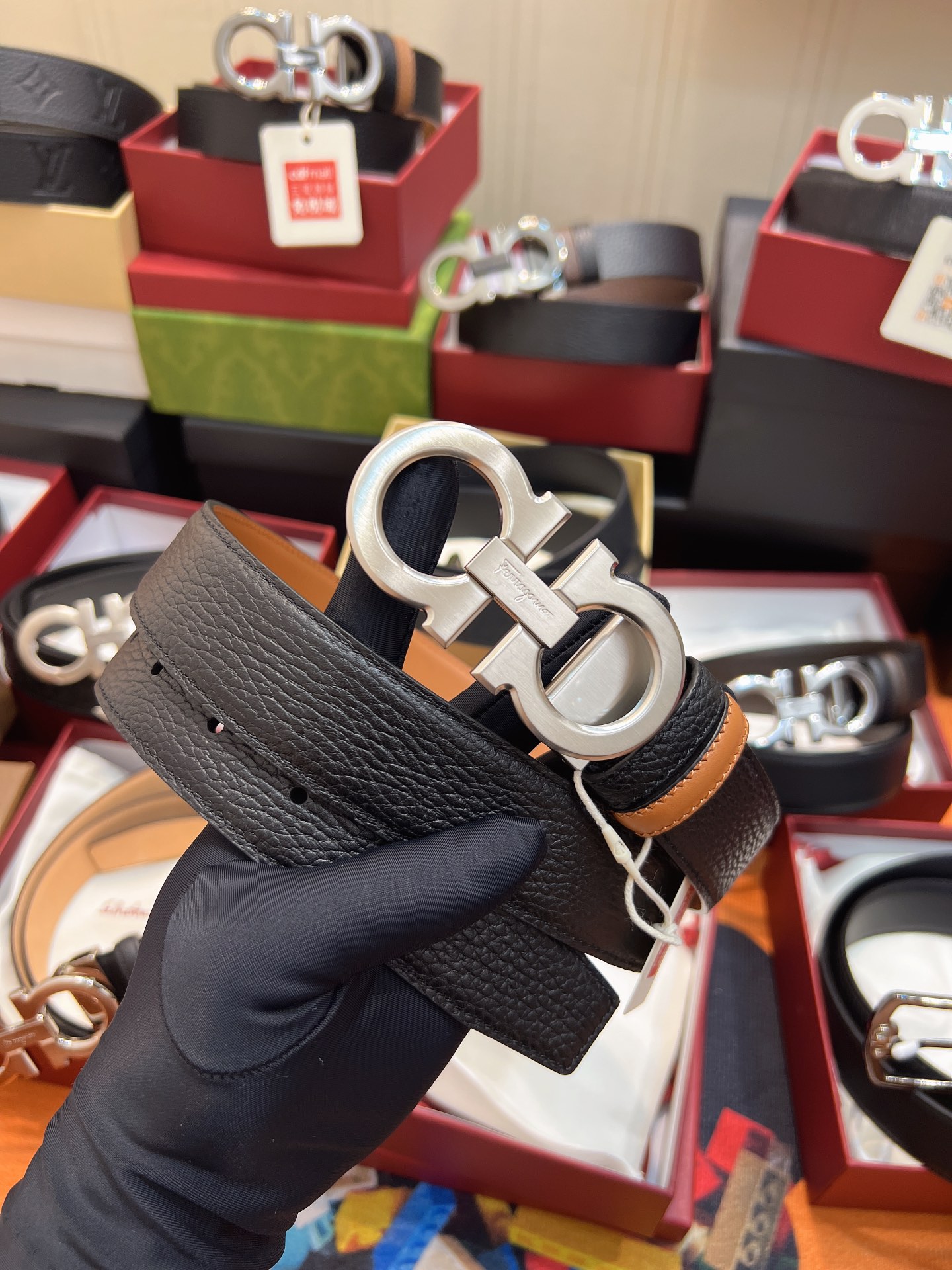 Ferragamo Belts Top Grade
 Silver Hardware