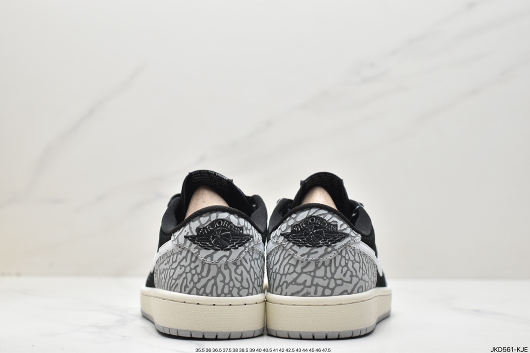 160 Air Jordan 1 RETRO LOW OG黑白 爆裂纹 CZ0790-001